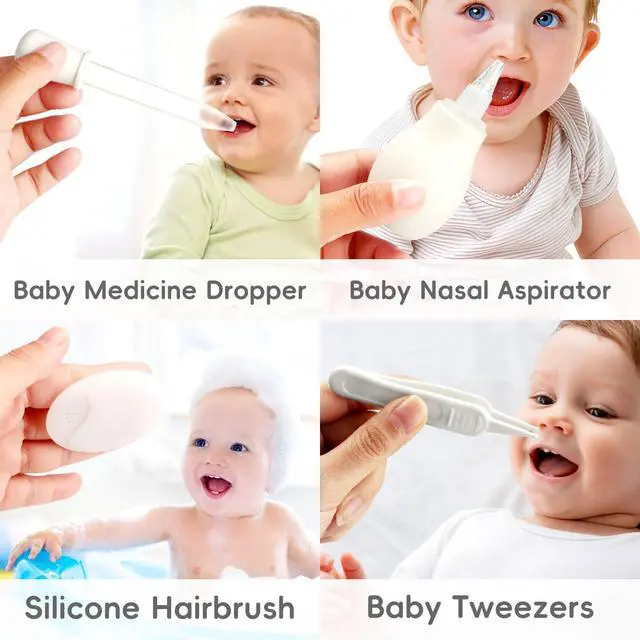 Alt view image 5 of 7 - Baby Healthcare and Grooming Kit for Newborn Kids, 24PCS Upgraded Safety Baby Care Kit, Newborn Nursery Health Care Set, Baby Care Product (Grey White)