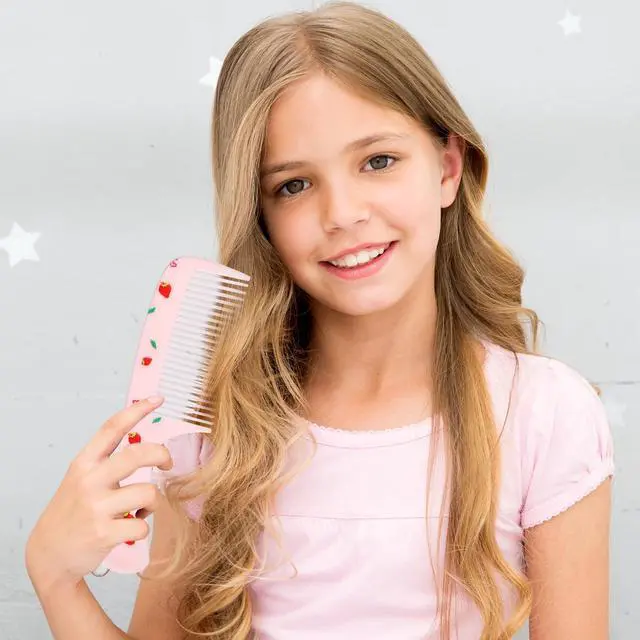 Alt view image 4 of 7 - Baby Comb Set, Small Cute Fine Tooth Toddler Comb & Rat Tail Baby Comb for Styling, Pink Baby Hair Comb Plastic Parting Combs, Anti-Static Mini Hairdressing Comb for Baby Girl Wet Dry Hair (2Pcs)