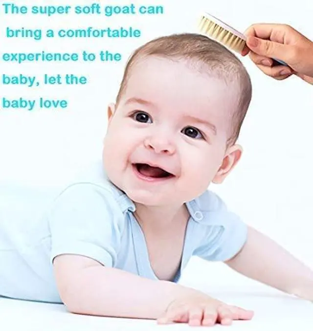 Alt view image 4 of 4 - Baby Hair Brush and Comb Set, Baby Brush with Soft Natural Bristles
