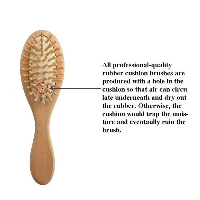 Alt view image 3 of 6 - Baby Hair Brush and Comb Set for Newborn| Natural Wooden Hairbrush with Soft Goat Bristles, Pear Wood Comb and Wooden Massage Brush for Infant, Toddler, Kids