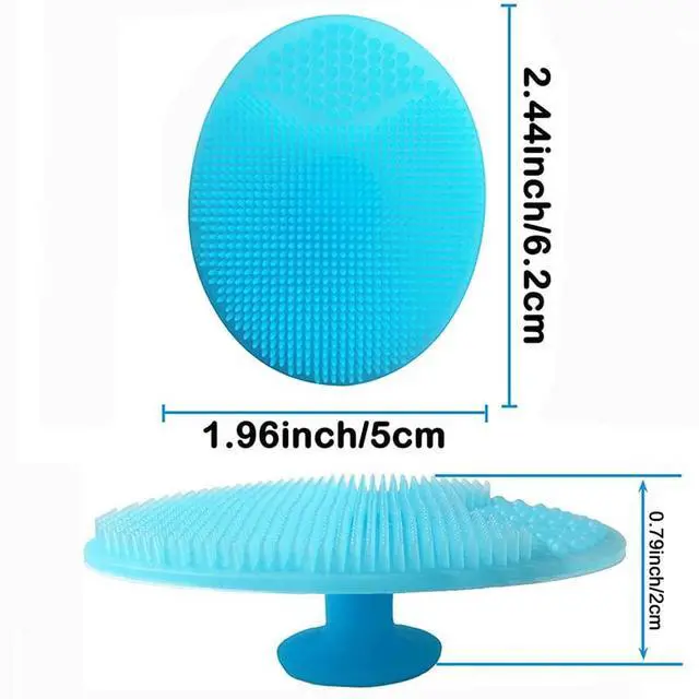 Alt view image 2 of 5 - Baby Bath Brush, Baby Cradle Cap Brush, Silicone Massage Brush, Baby Comb, Children's Comb3pcs (Blue)