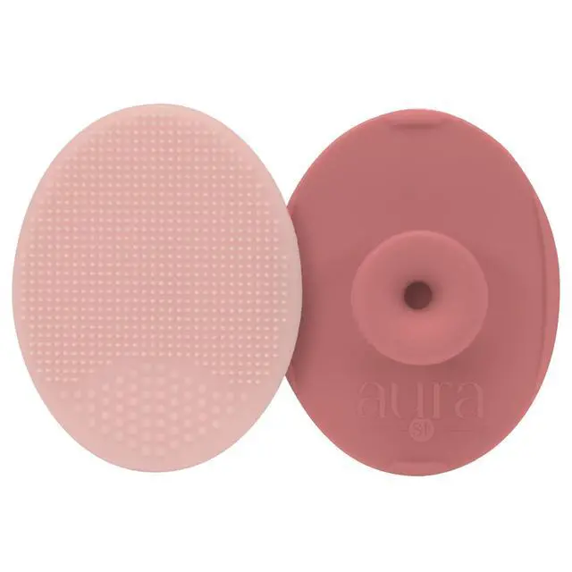 Alt view image 7 of 7 - Exfoliating and Massaging Cradle Cap Bath Brushes for Baby, Silicone - 2 Inch x 2.5 Inch, Pink, 2 Pack