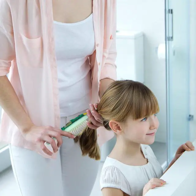 Alt view image 4 of 7 - Toddler Hair Brush - Mini Hair Brush for Kids - Travel Brush for Boys and Girls - Baby Detangler Brush for Thin Hair - Dinosaur Brushes with Air Cushion - Green