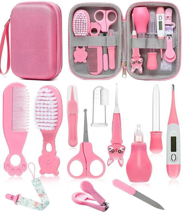 Main image of Baby Healthcare and Grooming Kit, Safety Newborn Nursery Baby Care Kit, with Hair Brush Comb, Nail Clipper, Thermometer, Pacifier Clip, Baby Registry Search, Baby Girl Boy Newborn Essentials
