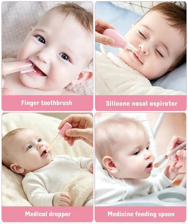 Alt view image 6 of 7 - Baby Healthcare and Grooming Kit, Safety Newborn Nursery Baby Care Kit, with Hair Brush Comb, Nail Clipper, Thermometer, Pacifier Clip, Baby Registry Search, Baby Girl Boy Newborn Essentials