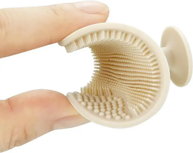 Alt view image 6 of 6 - 3 Pack Baby Brush and Comb Set Newborn, Silicone Cradle Cap Brush for Babies, Soft Newborn Hair Brush with Soft Goat Bristles, Wooden Toddler Comb Hairbrush Set for Boys and Girls
