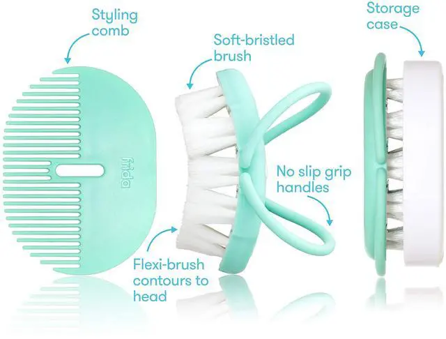 Alt view image 2 of 7 - Baby Infant Head-Hugging Baby Hairbrush and Comb Set, Newborn and Up