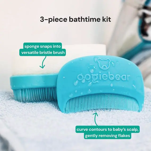 Alt view image 3 of 7 - Cradle Cap Brush Kit for Babies Gentle and Safe Scalp Massage Care with Sponge, Brush, and Comb for Newborns and Babies