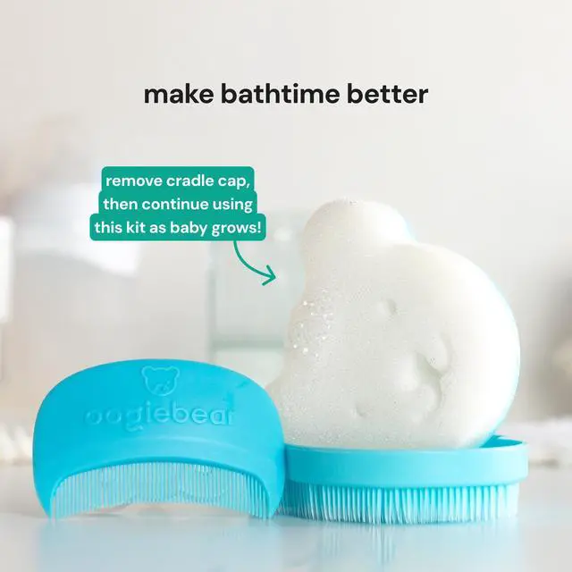 Alt view image 4 of 7 - Cradle Cap Brush Kit for Babies Gentle and Safe Scalp Massage Care with Sponge, Brush, and Comb for Newborns and Babies