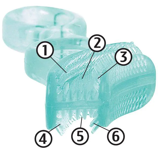 Alt view image 3 of 7 - Oral Care Babys First Toothbrush, Smooth Silicone Bristles Gently Clean Tender Teeth and Gums, for Ages 4+ Months, Clear, 1 Pack