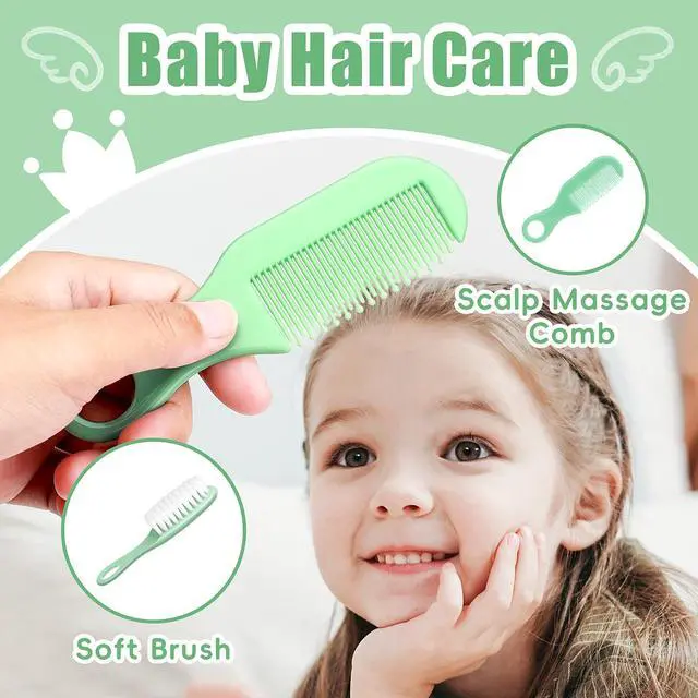 Alt view image 3 of 7 - Baby Grooming Kit for Boys Girls Safety Newborn Nursery Essentials Grooming Set Gift for First-time Parents, Green 18 in 1