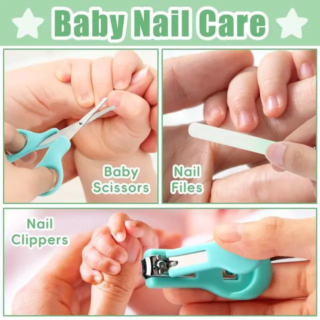 Alt view image 4 of 7 - Baby Grooming Kit for Boys Girls Safety Newborn Nursery Essentials Grooming Set Gift for First-time Parents, Green 18 in 1