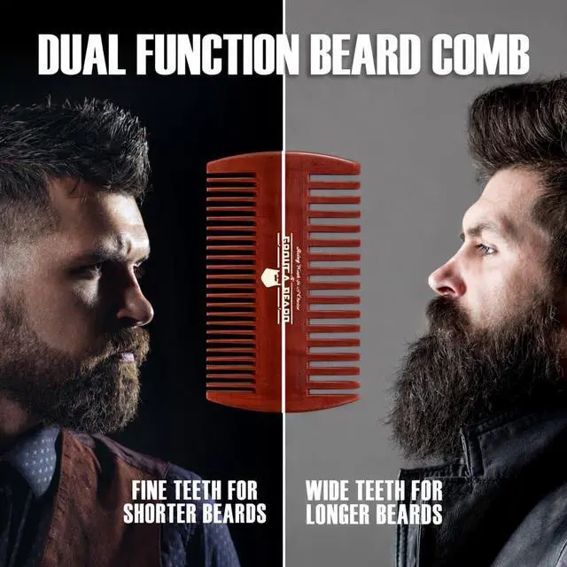 Alt view image 3 of 5 - For Men & 100% Boar Bristle Beard Brush For Men, Best Beard Grooming Kit, Natural Mustache Brush And Comb For Men, Hair Brush, Mens Beard Care Gifts, Gift For Beard