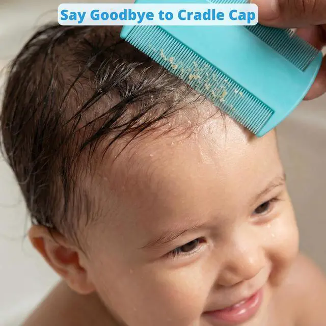 Alt view image 3 of 7 - Cradle Cap Brush for Babies - Cradle Cap Treatment | Baby Sponge for Bathing | Baby Brush and Comb Set Newborn | Baby Comb & Scalp Scrubber (Set of 6)