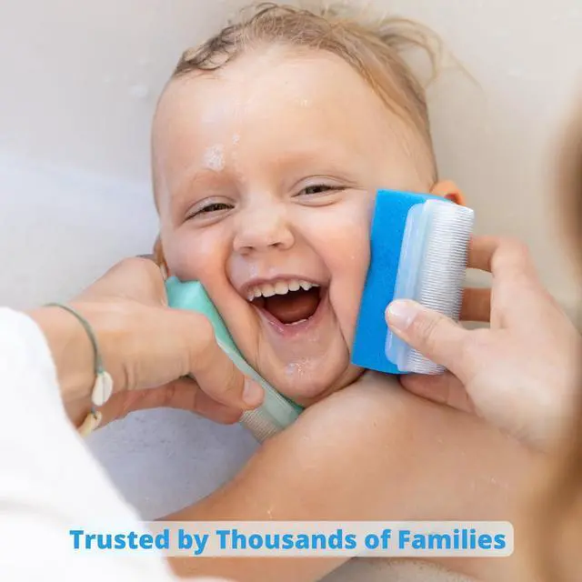 Alt view image 6 of 7 - Cradle Cap Brush for Babies - Cradle Cap Treatment | Baby Sponge for Bathing | Baby Brush and Comb Set Newborn | Baby Comb & Scalp Scrubber (Set of 6)