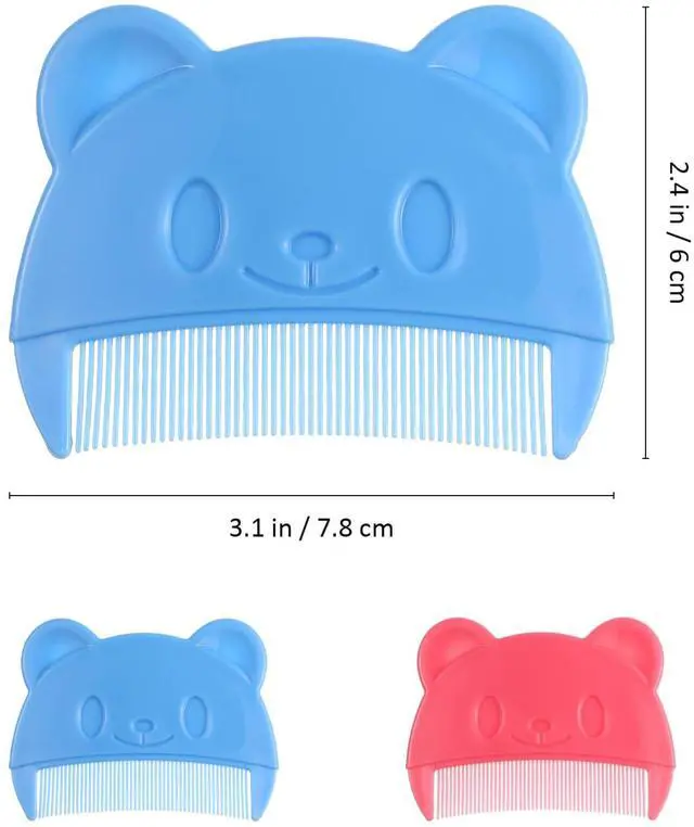 Alt view image 3 of 7 - 2Pcs Baby Hair Combs: Plastic Cute Cradle Cap Comb for Babies - Gentle Touch & Easy to Hold- Bear Shaped Bath Brush for Newborn Baby Cradle Cap Dandruff (Random Color