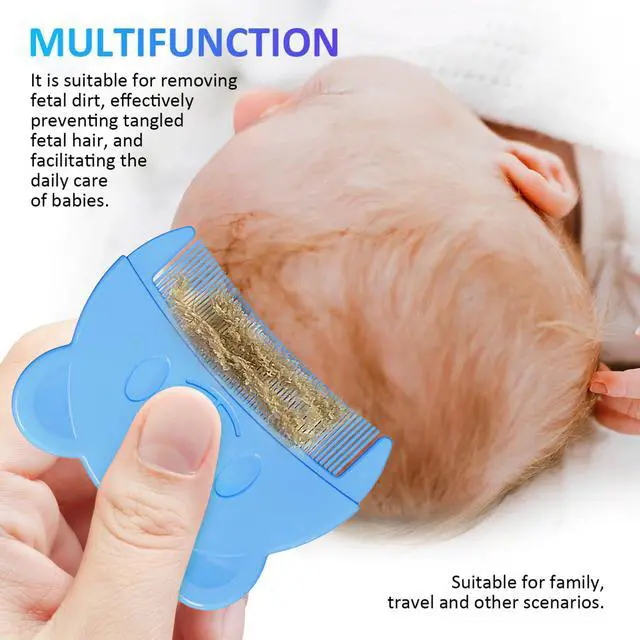 Alt view image 4 of 7 - 2Pcs Baby Hair Combs: Plastic Cute Cradle Cap Comb for Babies - Gentle Touch & Easy to Hold- Bear Shaped Bath Brush for Newborn Baby Cradle Cap Dandruff (Random Color