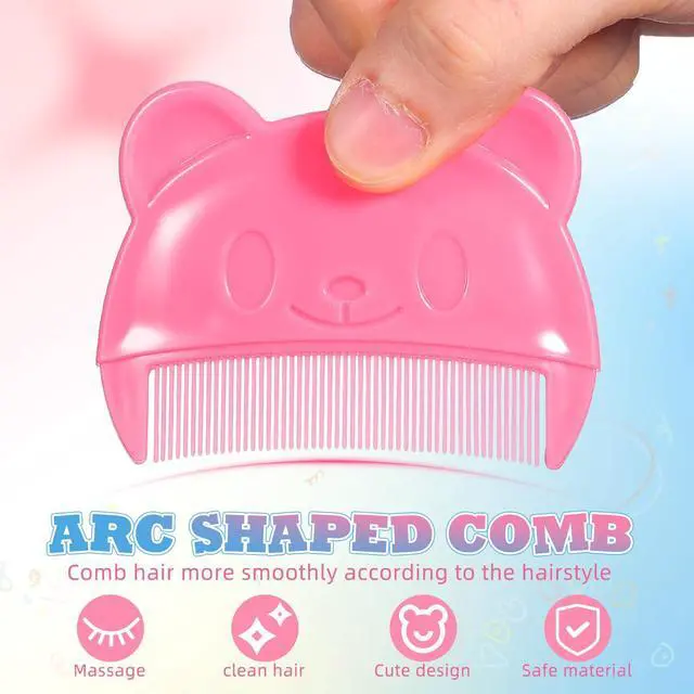 Alt view image 6 of 7 - 2Pcs Baby Hair Combs: Plastic Cute Cradle Cap Comb for Babies - Gentle Touch & Easy to Hold- Bear Shaped Bath Brush for Newborn Baby Cradle Cap Dandruff (Random Color
