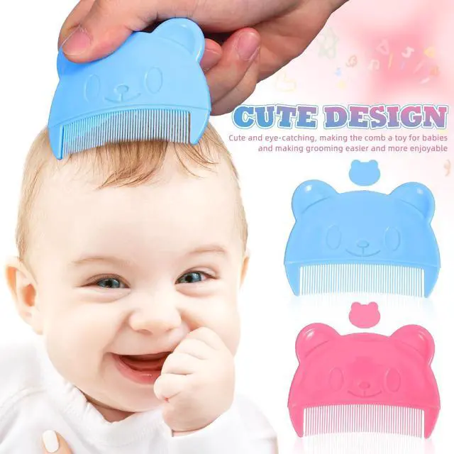 Alt view image 7 of 7 - 2Pcs Baby Hair Combs: Plastic Cute Cradle Cap Comb for Babies - Gentle Touch & Easy to Hold- Bear Shaped Bath Brush for Newborn Baby Cradle Cap Dandruff (Random Color
