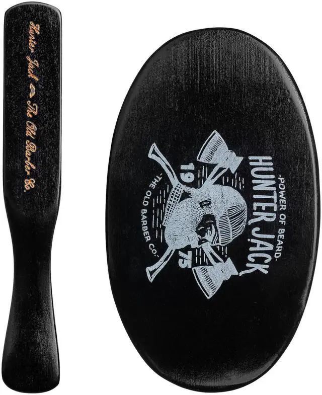 Alt view image 2 of 7 - Beard Brush for Men - Natural Boar Bristle Beard Brush Kit - Soft Small Mustache Brush for Men - Premium Travel Grooming Set