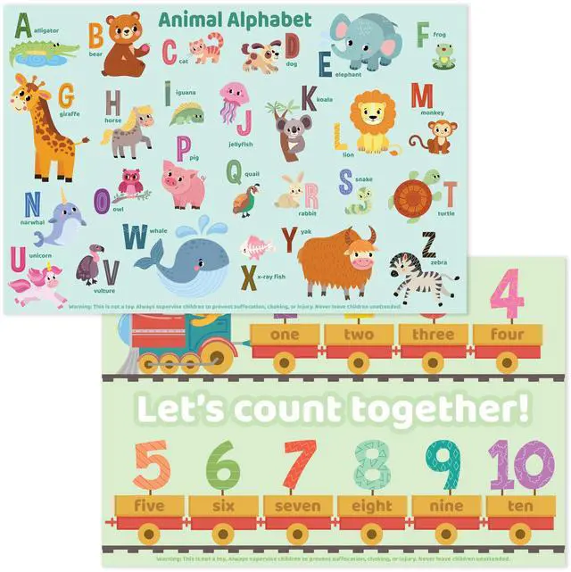 Main image of Disposable Placemats for Baby & Toddlers, Learning Mat- Animal1