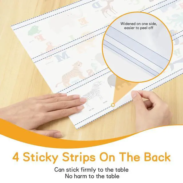 Alt view image 6 of 7 - Disposable Placemats for Baby & Toddlers - Stick-On Table Mats for Restaurants, Travel With 4 Designs - Kids' Placemats (Individual Package)