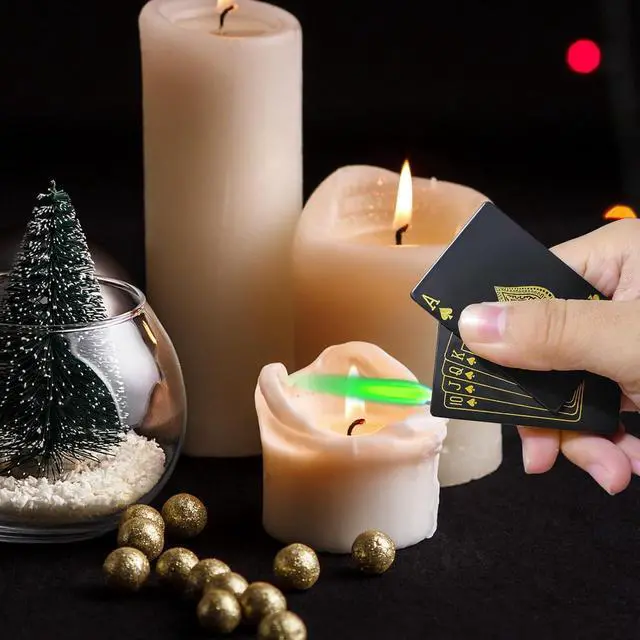 Alt view image 5 of 6 - 2 Pack Jet Torch Lighter Ace Card Lighters Green Flame Refillable Butane Lighters Ace of Spades Cool Lighter Adjustable Windproof Poker Lighter (Without Gas)