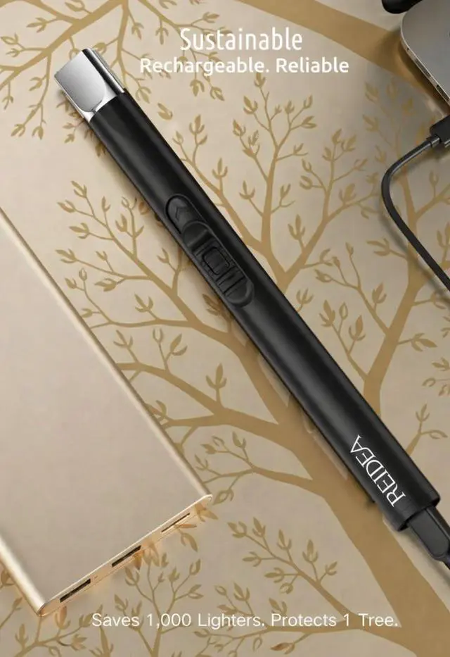 Alt view image 3 of 7 - Electric Lighter S4 Candle Lighter USB Rechargeable with Safety Switch, Flameless Portable Fast Heat Windproof Plasma Electronic Lighters, Perfect for Home Cooking BBQ Camping Stove Fireworks