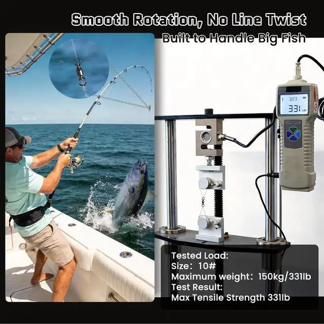 Alt view image 3 of 7 - 30 Pack Ball Bearing Fishing Swivels, High Strength Stainless Steel Swivels Fishing Tackle Solid Welded Rings Barrel Swivels Fishing Connectors for Saltwater Freshwater Size 0