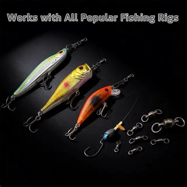 Alt view image 5 of 7 - 30 Pack Ball Bearing Fishing Swivels, High Strength Stainless Steel Swivels Fishing Tackle Solid Welded Rings Barrel Swivels Fishing Connectors for Saltwater Freshwater Size 0