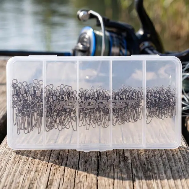 Alt view image 3 of 7 - 110PCS Stainless Steel Barrel Snap Swivel Fishing Accessories, Premium Fishing Gear Equipment with Ball Bearing Swivels Snaps Connector for Quick Connect Fishing Lures
