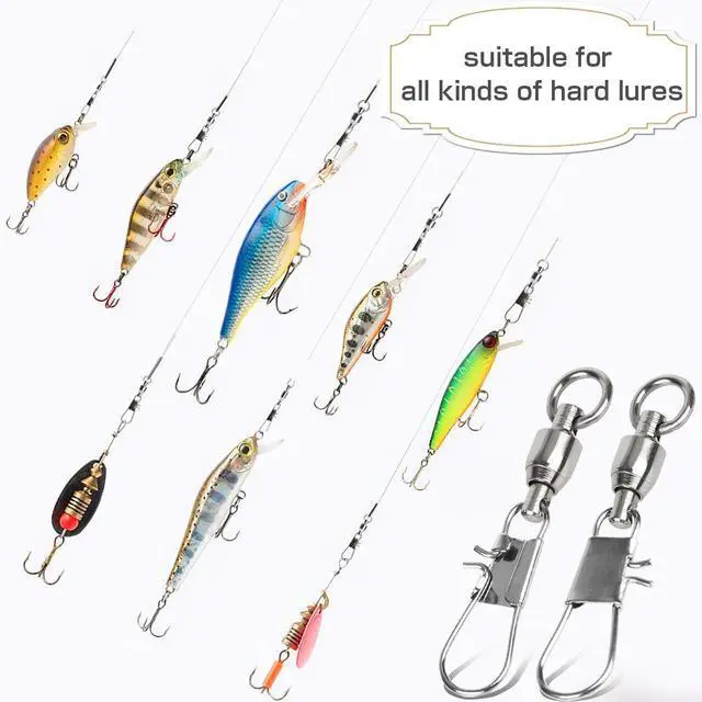 Alt view image 6 of 7 - Fishing Swivels with Interlock Snap Ball Bearing Swivels Saltwater Freshwater Fishing Tackle Leader Lure Jigs Line Connector 25pcs 24lbs