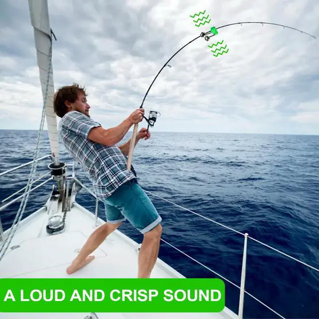 Alt view image 6 of 7 - 46PCS 3rd Generation Plastic Fishing Bells, Fishing Rod Alarm Bell with Extra Loud Dual Alert Bells Clip, Fishing Bells for Rods, Easy for Night, Ice Fishing, Green.