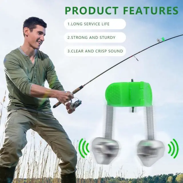 Alt view image 4 of 7 - 50 Pcs Plastic Fishing Bells Clips Fishing Rod Alarm with Dual Alert Bells