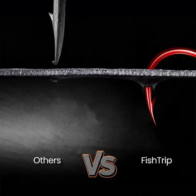Alt view image 4 of 7 - 100pcs Baitholder Fishing Hooks, Double Barbed Long Shank Offset Bait Holder Fish Hook for Fishing Rigs Freshwater Saltwater Red 8#