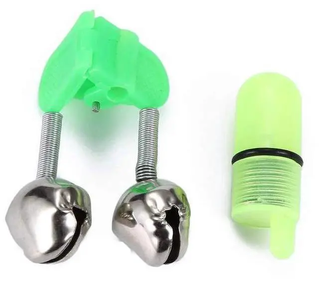 Alt view image 3 of 7 - Fishing Bell and Night Light Kit, 20 Pcs Fish Bite Bait Alarm Bell with LED Light for Night Fishing (Green)