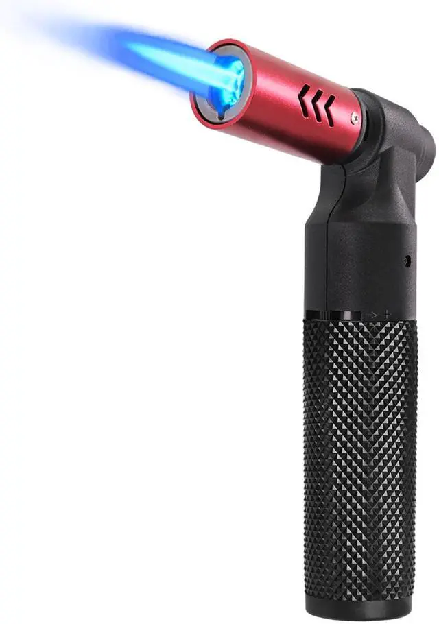 Main image of Butane Torch Kitchen Torch Lighter Refillable Big Jet Flame Mini Blow Torch Portable Crème Brulee Torch for Camping Grill Culinary Soldering Cooking Welding BBQ(Gas not Included) Red