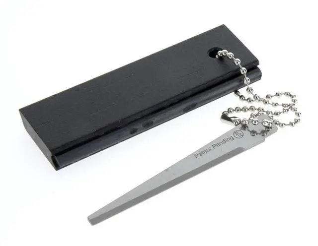 Alt view image 2 of 4 - Waterproof Magnesium Firestarter Kit - Compact 2-in-1 Fire Starter with Flint, Serrated Striker, and Detachable Chain for Camping, Hiking, Survival, and Emergency Preparedness FS374