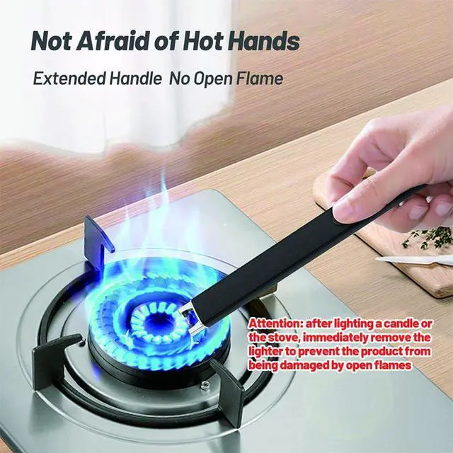 Alt view image 3 of 7 - Candle Lighter, Windproof Pulse Electric Lighter with Anti-False-Touch Lock and Led Display, Lighters for Candle BBQ Camping Festivals-Black