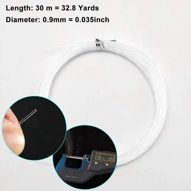 Alt view image 2 of 7 - Invisible Hanging Support Up to 60lbs, 98Feet(30M) Clear Picture Wire with 40 Aluminum Crimping Sleeves, Strong Nylon Wire for Hanging Picture Frame, String Light, Christmas Decor