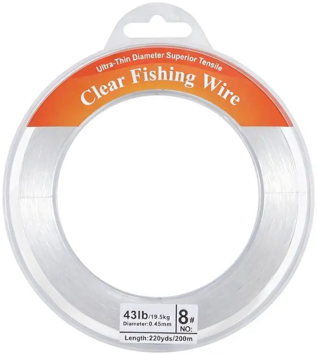 Main image of Clear Fishing Line 656FT, Invisible Monofilament Fishing Line Wire, Strong Nylon Fishing Wire for Fishing & Crafts, Clear Hanging String for Balloon Garland, Decorations, DIY Projects