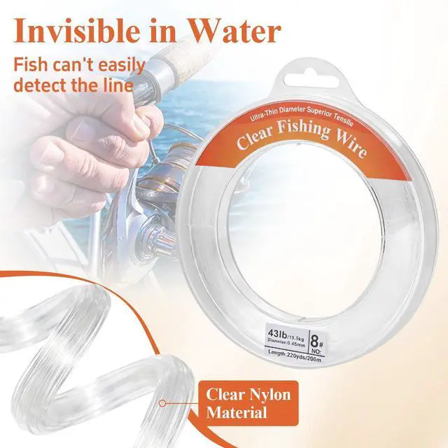 Alt view image 6 of 7 - Clear Fishing Line 656FT, Invisible Monofilament Fishing Line Wire, Strong Nylon Fishing Wire for Fishing & Crafts, Clear Hanging String for Balloon Garland, Decorations, DIY Projects