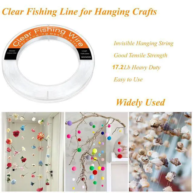 Alt view image 4 of 7 - Clear Fishing Line Wire, Monofilament Fishing Line Wire, Nylon Clear Invisible String for Fishing and Hanging Balloons Garland Crafts Decorations