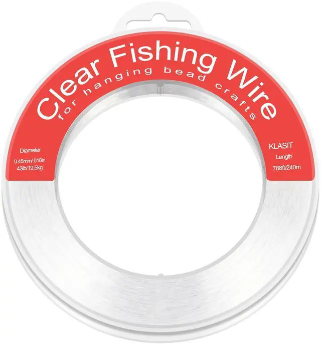 Main image of Fishing Line 788FT, Invisible Monofilament Fishing Wire,Supports 43 Pounds Strong Nylon Invisible Thread for Hanging Decorations, Balloon Garland, Crafts, Picture Display & Outdoor Angles