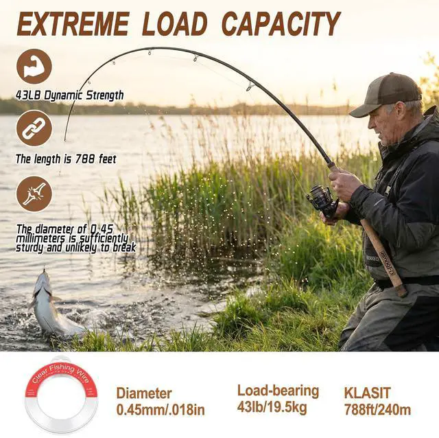 Alt view image 2 of 7 - Fishing Line 788FT, Invisible Monofilament Fishing Wire,Supports 43 Pounds Strong Nylon Invisible Thread for Hanging Decorations, Balloon Garland, Crafts, Picture Display & Outdoor Angles