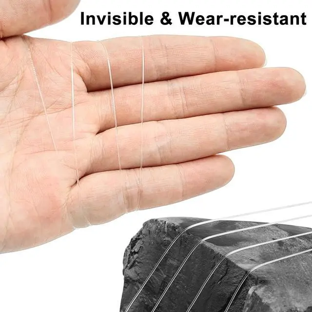Alt view image 4 of 6 - Clear Fishing Wire,755FT Monofilament Fishing Line,Clear String for Hanging,Strong Wire Invisible Nylon Thread for Hanging Balloon,Garland,Picture,Crafts,Decorations,Suitable for Beading Sewing