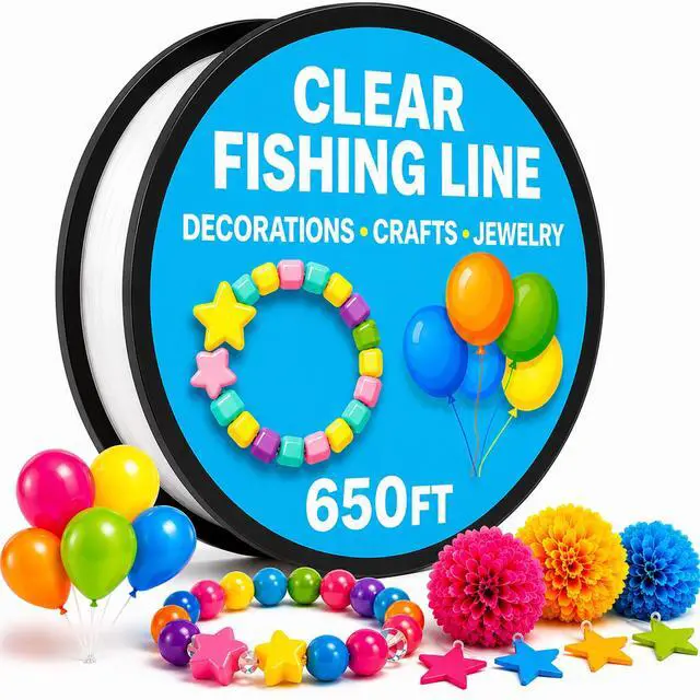 Main image of Clear Fishing Line for Decorations - Crafts - Jewelry