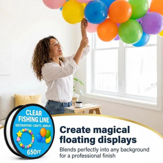 Alt view image 3 of 7 - Clear Fishing Line for Decorations - Crafts - Jewelry