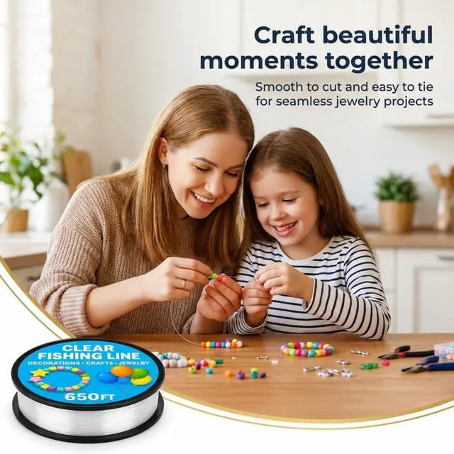 Alt view image 4 of 7 - Clear Fishing Line for Decorations - Crafts - Jewelry