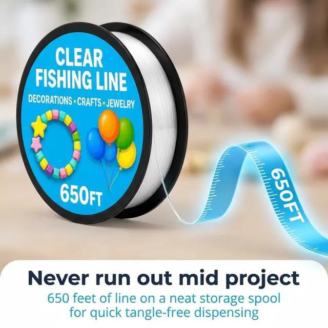 Alt view image 6 of 7 - Clear Fishing Line for Decorations - Crafts - Jewelry